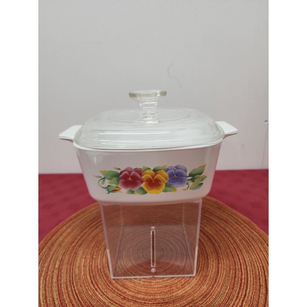 VTG 1996 Corning Ware Summer Blush 1.5 Liter A-1.5-L Casserole W Lid Grannycore